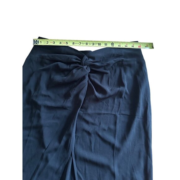 Open Edit Twist Front Knot-Front Midi Skirt Sz L Stylish Classy Lightweight - Picture 6 of 11